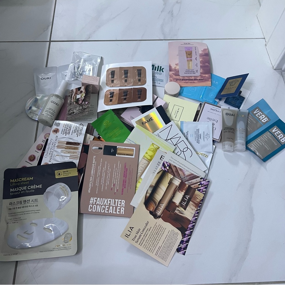 Mixed makeup samples